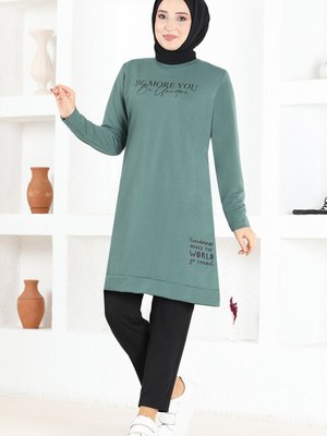 Baskılı Tunik Mint Baskılı Tunik Mint