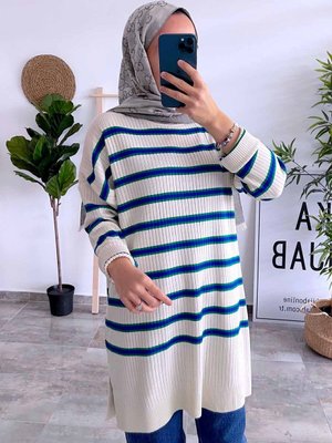 Lady Triko Tunik Mavi