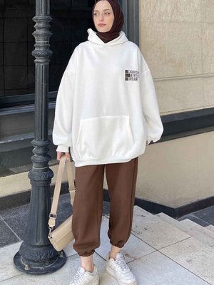 Kapüşonlu Cherısh Baskılı Sweat