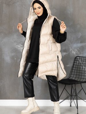 Yanları Fermuar Detaylı Şişme Yelek