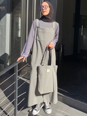 Gri Keten Salopet Tulum Gri Keten Salopet Tulum