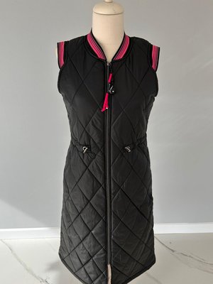 Ribana Detaylı Siyah Giy Çık Tek Yelek