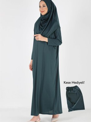 Parça Kaymaz Başörtülü Namaz Elbise Parça Kaymaz Başörtülü Namaz Elbise
