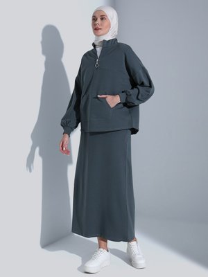 Etekli Takım Granit Pamuklu Sweat