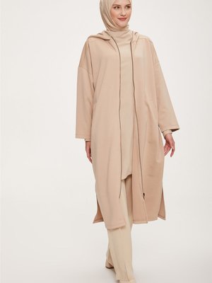 Arkası Ayarlanabilir Hırka Bej