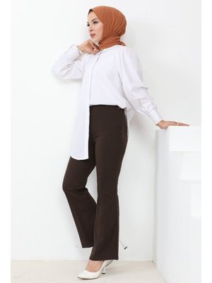 Acı Kahve Piyale İspanyol Paça Pantolon