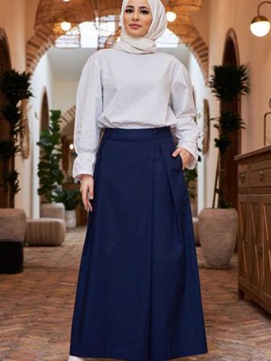 Pantolon Etek Lacivert