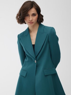 Tek Düğmeli Kuplu Blazer Ceket Petrol Tek Düğmeli Kuplu Blazer Ceket Petrol