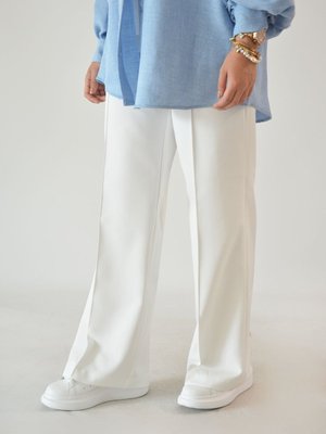 Çimalı Bol Kesim Ekru Yazlık Pantolon