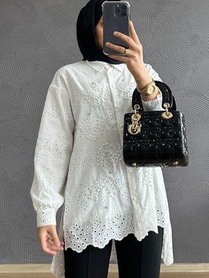 İncili Fisto Gömlek Beyaz