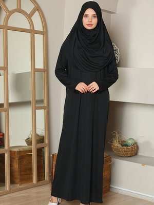 Namaz Elbisesi Tek Parça Kendiliğinden Başörtülü Namaz Elbisesi Tek Parça Kendiliğinden Başörtülü
