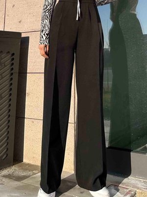 Bağcık Detaylı Garnili Pantolon