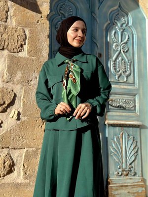 Efsane Dabıl Etekli Takım Zümrüt