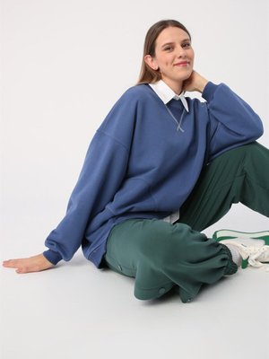 Kontrast Dikiş Detaylı Sweatshirt