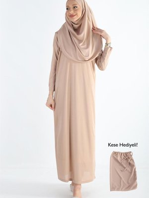 Parça Kaymaz Başörtülü Namaz Elbisesi Parça Kaymaz Başörtülü Namaz Elbisesi