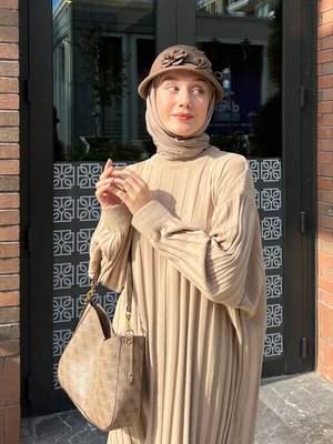 Sütlü Kahve Triko Tunik