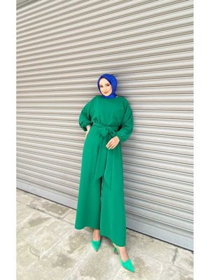 Belden Bağlamalı Şık Tulum