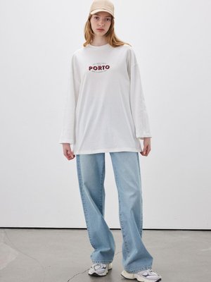 Uzun Kollu Baskılı Sweatshırt Porto