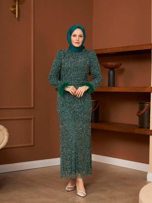 Yıldız Abiye Elbise Zümrüt Yeşil Yıldız Abiye Elbise Zümrüt Yeşil