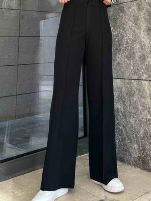 Çımalı Bol Paça Pantolon