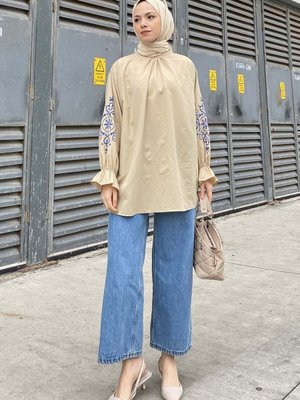 Kol Nakışlı Tunik Acı