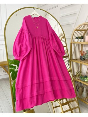 Anka Elbise Fuşya Anka Elbise Fuşya