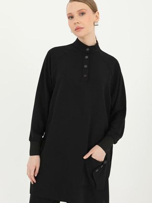 Siyah Puane Yarı Çıtçıtlı İkili Takım