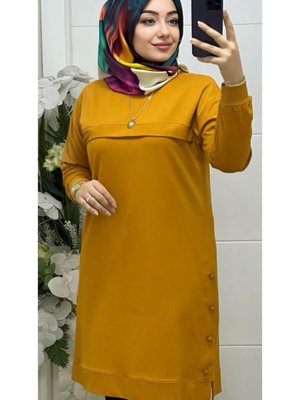 İncili Şeritli Kadın Tesettür Tunik İncili Şeritli Kadın Tesettür Tunik