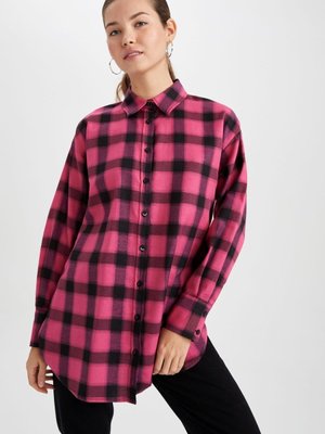 Relax Fit Kareli Flanel Uzun Kollu Tunik