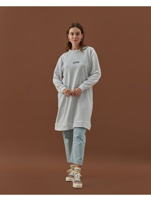 Nakışlı Sweatshirt Ekru