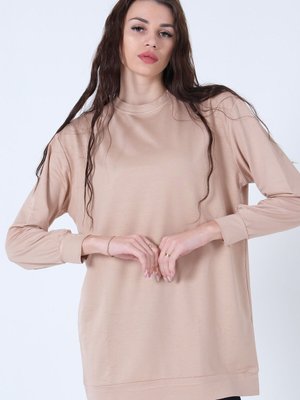 Camel Bisiklet Yaka Sweat Camel Bisiklet Yaka Sweat