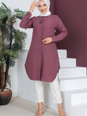 Kolyeli Tunik Mürdüm
