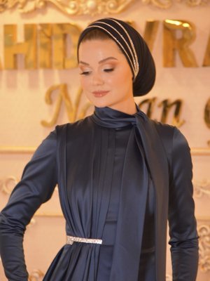 Afra Lacivert Abiye Elbise Afra Lacivert Abiye Elbise