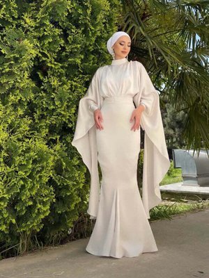 Erva Abiye Elbise Ekru