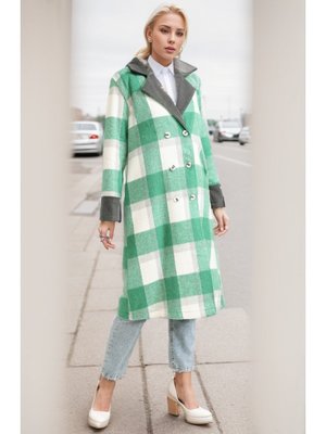 Yeşil Kruvaze Yaka Kaşe Kaban Yeşil Kruvaze Yaka Kaşe Kaban