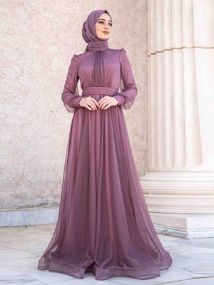 Gül Kurusu Bella Abiye Elbise