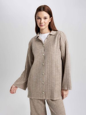 Regular Fit Polo Yaka Hırka