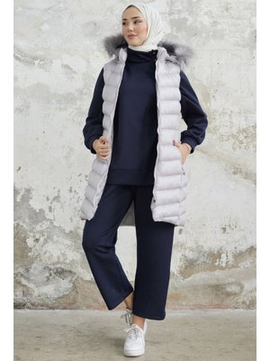 Gümüş Axel Kapişonlu Şişme Yelek Gümüş Axel Kapişonlu Şişme Yelek