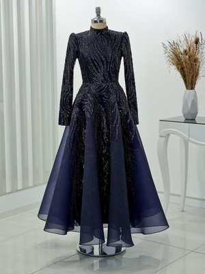 Venüs Abiye Elbise Lacivert