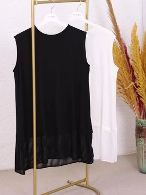 Piliseli Siyah Ekru 2'li Içlik