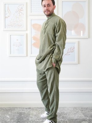 Ravi Müslin Erkek Hac & Umre Takım Haki