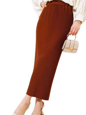 Taba Beli Lastikli Akordiyon Uzun Etek