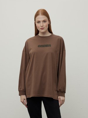 Manşetli Baskılı Sweatshırt Order