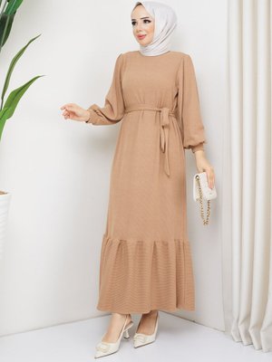 Fitilli Kuşaklı Elbise