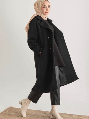 Class Kaşe Kaban Siyah