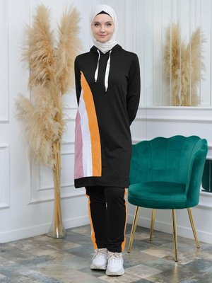 Kapşönlü Parça Pijama Iki Iplik Kumaşı