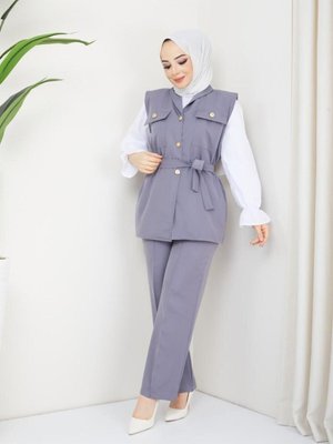 Cepli Double Pant Yelek Li Takım Cepli Double Pant Yelek Li Takım