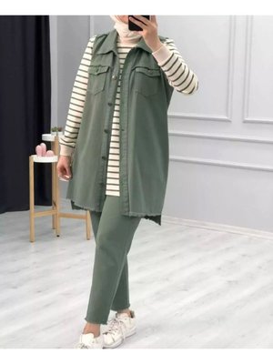 Mint Üçlü Yelekli Takım