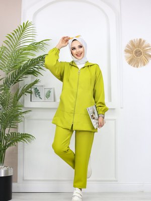 Kanguru Cepli İthal Double Kumaş Kapüşonlu İkili Eşofman Takımı