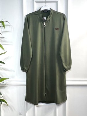 Lina Fermuarlı İki İplik Penye Kap Haki Lina Fermuarlı İki İplik Penye Kap Haki